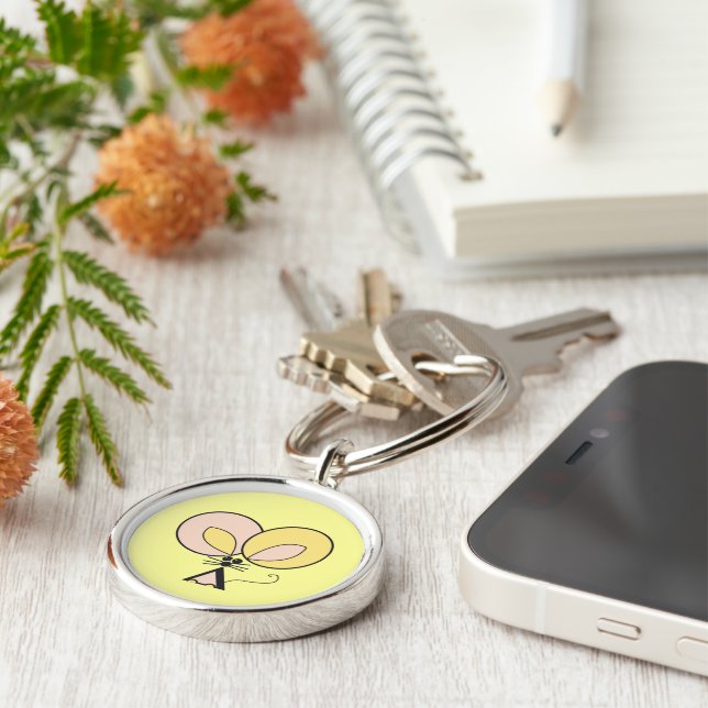 Chaveiro do mouse rosa Pocket (Lateral)