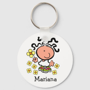 Chaveiro do nome dos desenhos animados da menina