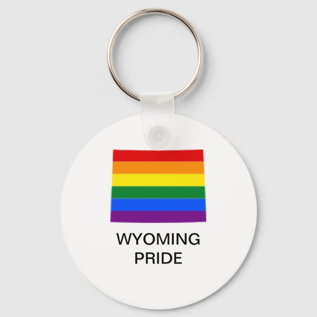 Chaveiro do Orgulho LGBTQ Wyoming (Frente)