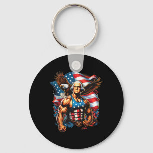 Chaveiro Do Patriótico Funny George Washington 4 de julho