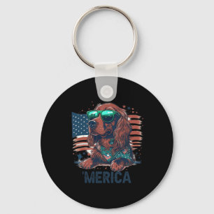 Chaveiro Do Patriótico Irlandês Setter Dog Merica