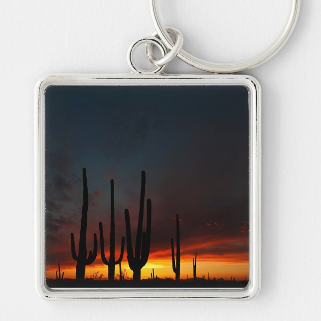 Chaveiro do por do sol do cacto do Saguaro (Frente)