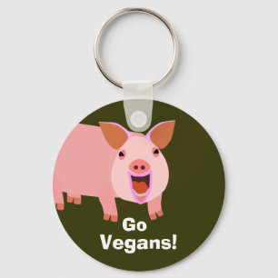 Chaveiro do porco do Vegan