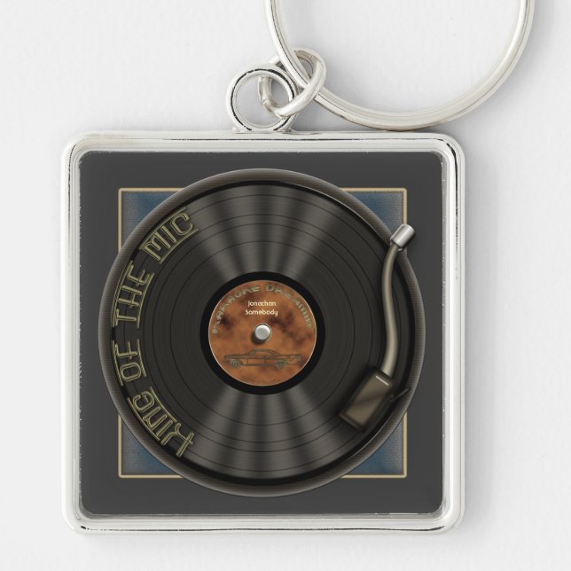 Chaveiro do prêmio do registro de vinil de LP do (Frente)
