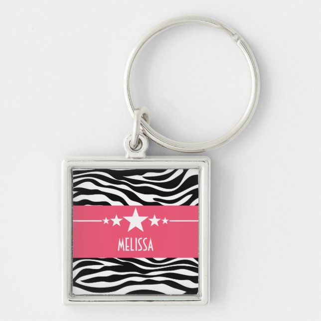 Chaveiro do Prêmio Zebra Estrela Sassy Rosa (Frente)