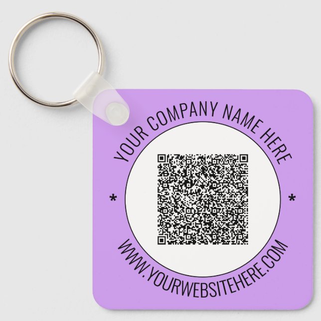 Chaveiro do promocional Seu Nome de Código QR Site (Frente)