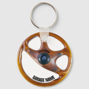 Chaveiro do proprietário da garagem do volante do