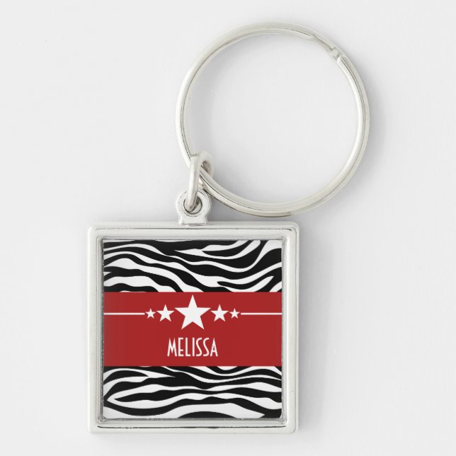 Chaveiro do Red Sassy Star Zebra Premium (Frente)
