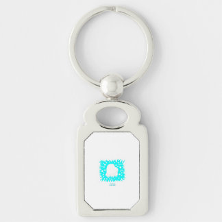 Chaveiro do retângulo do coração da neve do invern