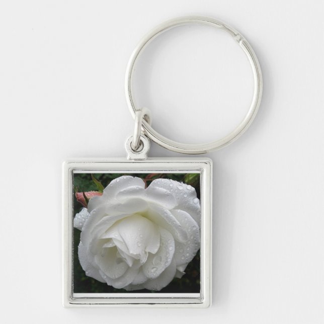 Chaveiro do rosa branco (Frente)