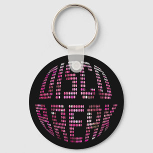 Chaveiro do rosa da ruptura do disco