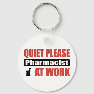 Chaveiro Do silêncio farmacêutico por favor no trabalho
