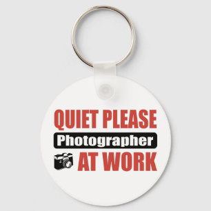 Chaveiro Do silêncio fotógrafo por favor no trabalho
