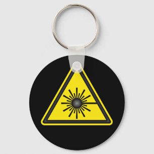 Chaveiro do símbolo de advertência de laser