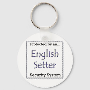 Chaveiro do sistema de segurança do setter inglê