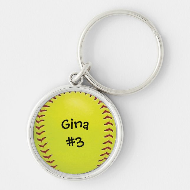 Chaveiro do softball de Fastpitch (Frente)