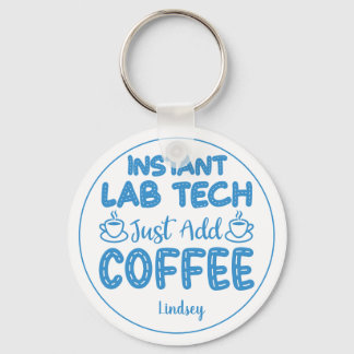 Chaveiro do técnico do laboratório azul engraçado