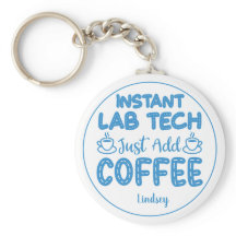 Chaveiro do técnico do laboratório azul engraçado