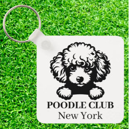 Chaveiro do Tema do Clube Personalizado do Poodle