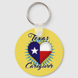 Chaveiro do Texas Caregiver (fundo amarelo)