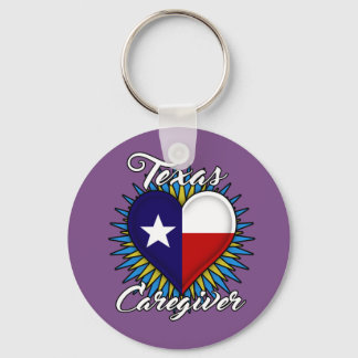 Chaveiro do Texas Caregiver (fundo roxo)