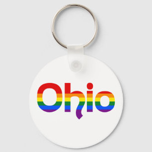 Chaveiro do texto do arco-íris de LGBT Ohio