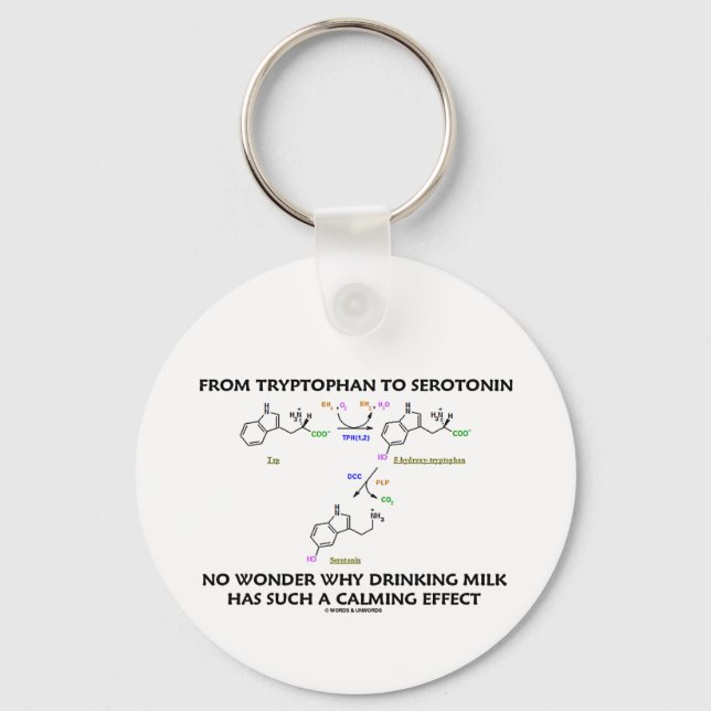 Chaveiro Do Triptofano À Serotonina (Humor Químico) (Frente)
