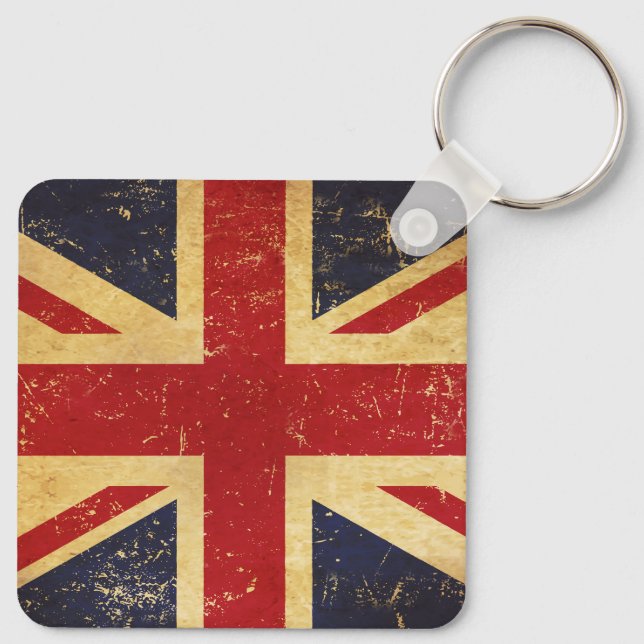 Chaveiro do Union Jack Flag Vintage (Verso)