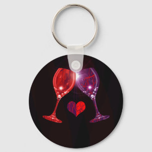 Chaveiro do vidro de vinho