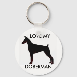 Chaveiro doberman black, LOVE MY, DOBERMAN