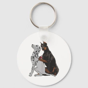 Chaveiro Doberman, Moçável, Cujo Cão Dalmático Tatuando