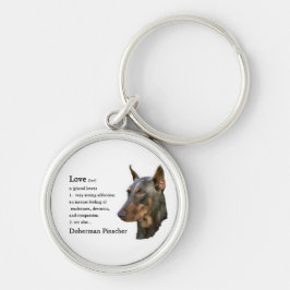 Chaveiro Doberman Pinscher Art Love É...