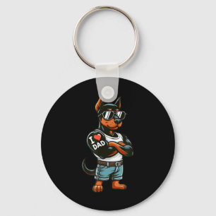 Chaveiro Doberman Pinscher Eu Adoro Tatuagem De Cachorro En