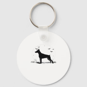 Chaveiro Doberman Pinscher � Halloween Moon Silhouette