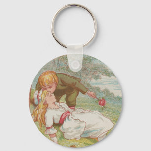 Chaveiro Doce e inocente Valentim vintage, Kate Greenway
