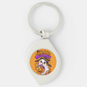 Chaveiro Doce Fantasma de Halloween Abóbora Doce