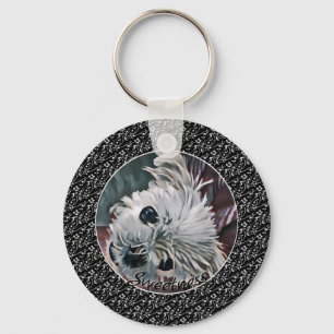 Chaveiro Doce-Preto-Puppy-QUALQUER FOTO-MODELO