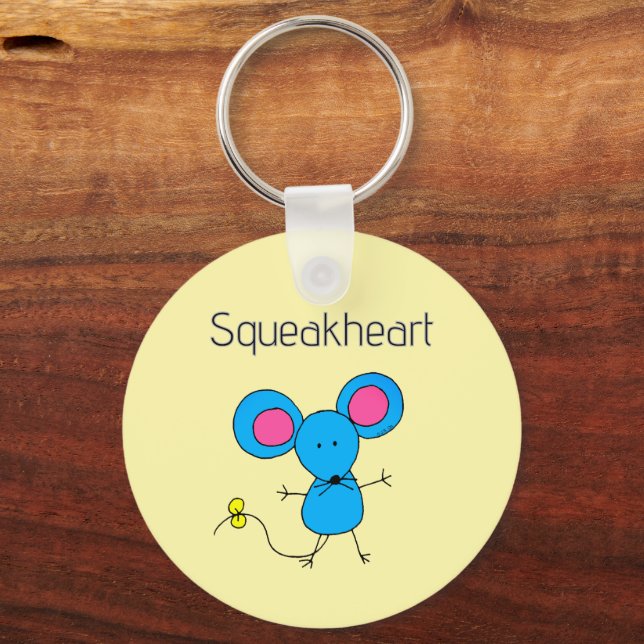 Chaveiro Doce Rato Kawaii Squeakheart Amor (Frente)
