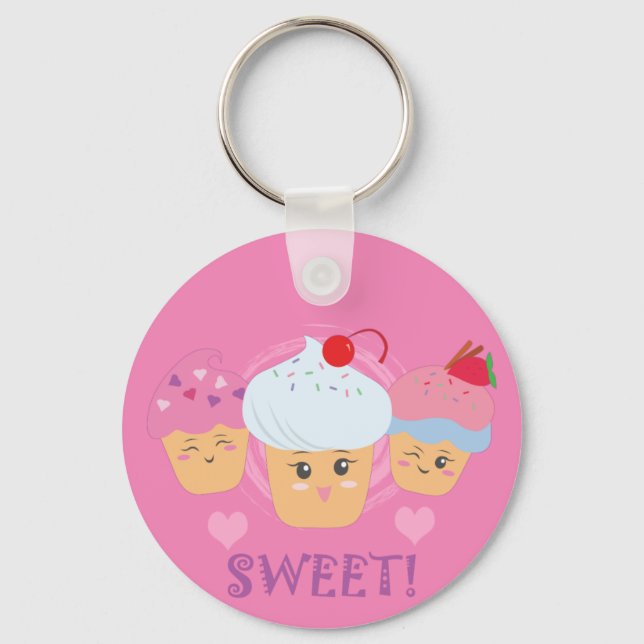 Chaveiro Doce Treatores - Cupcakes! (Frente)