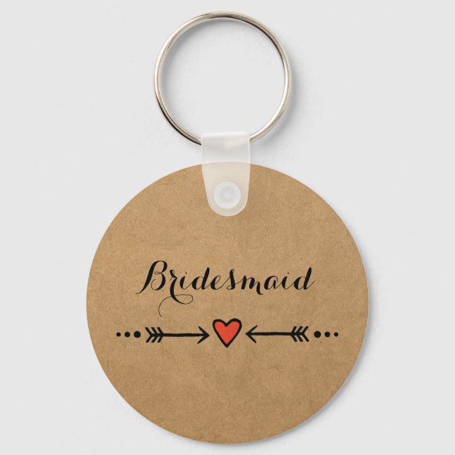 Chaveiro Doces e setas cor-de-rosa Presente de Bridesmaid (Frente)