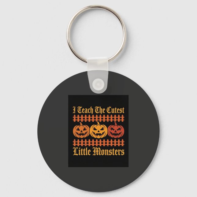 Chaveiro Doces ou Travessuras de Halloween Pequenos Monstro (Frente)
