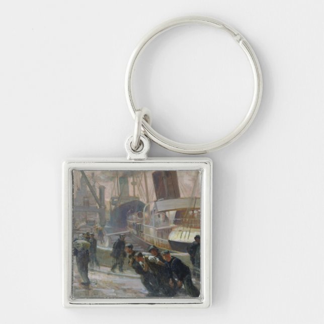 Chaveiro Dockers de Liverpool em Alvorecer, 1903 (Frente)