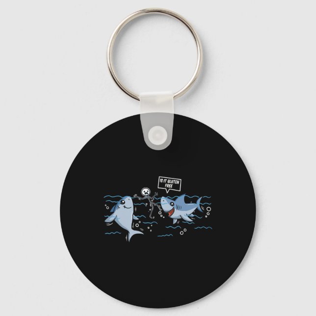Chaveiro Doença Celiaca Gluten Free Shark Gift (Frente)