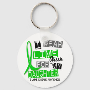 Chaveiro Doença de Lyme eu visto o verde limão para minha