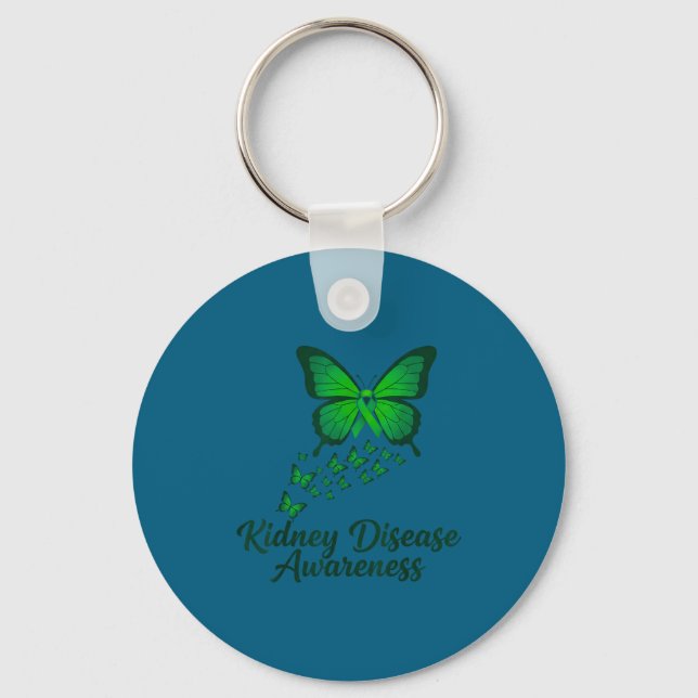 Chaveiro Doença renal Ckd conscientização laço verde fofoCk (Frente)