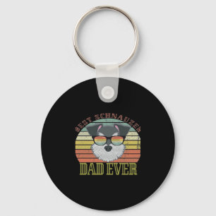 Chaveiro Dog Vintage Melhor Pai Schnauzer Nunca Tshirt Pais