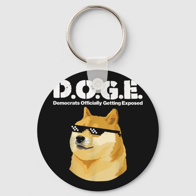 Chaveiro Doge Meme Democrats Oficialmente Expostos D.o (Frente)