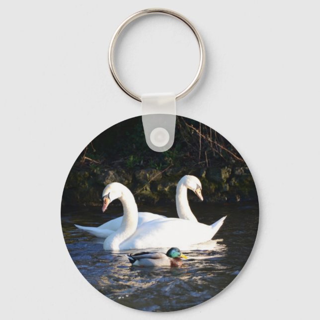 Chaveiro Dois Cisnes E Um Pato (Frente)