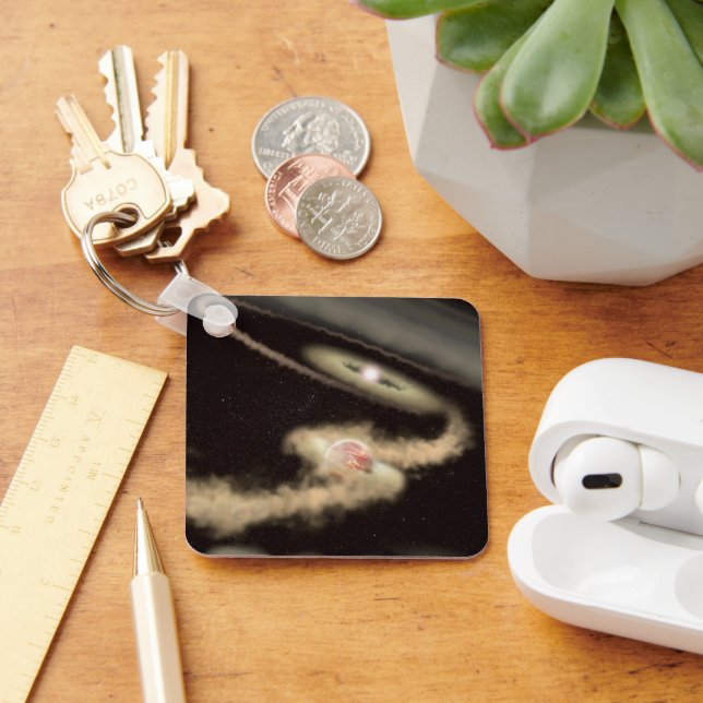 Chaveiro Dois Exoplanetas Gás Orbitando Uma Jovem Estrela (Mesa)