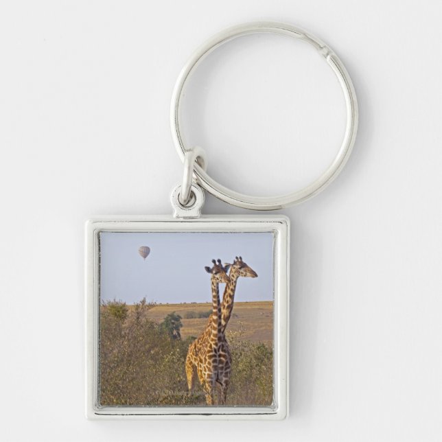 Chaveiro Dois girafas (camelopardalis) do Giraffa, Masai (Frente)